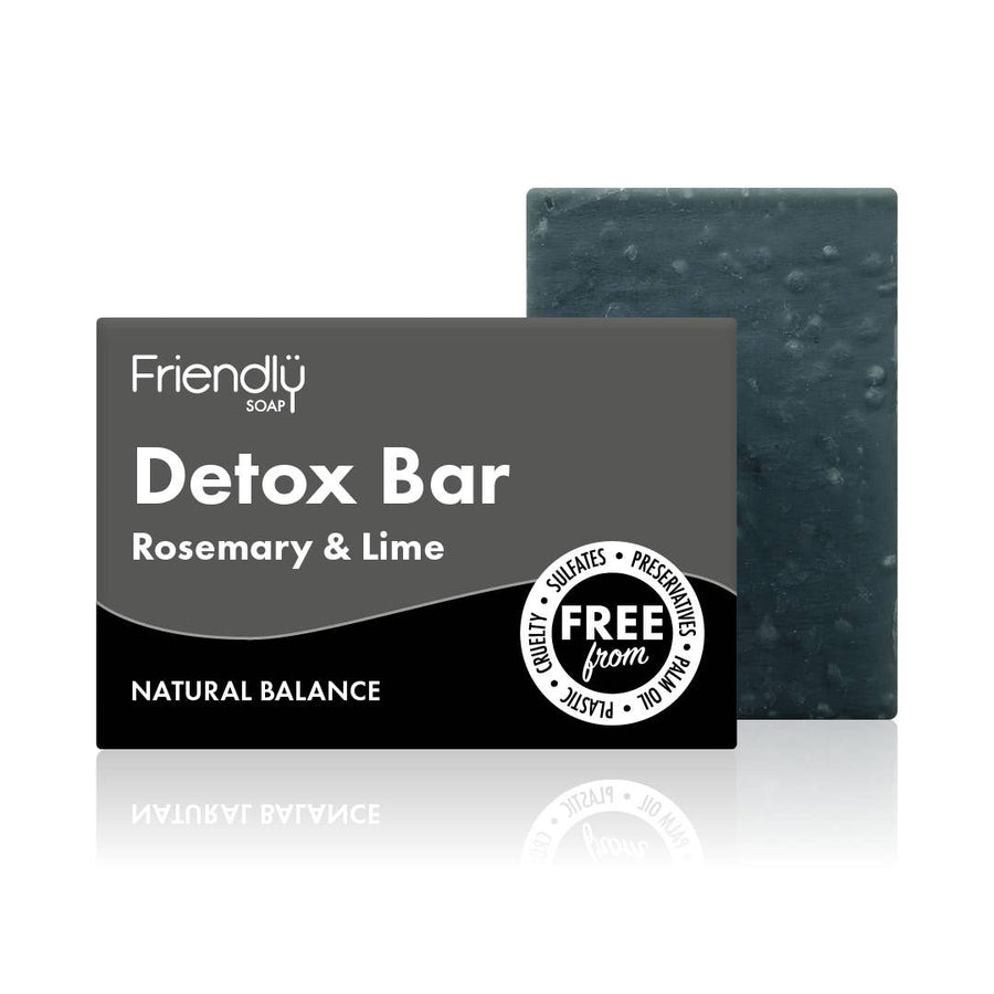 Natural detox bar - Charcoal, rosemary & lime soap bar.