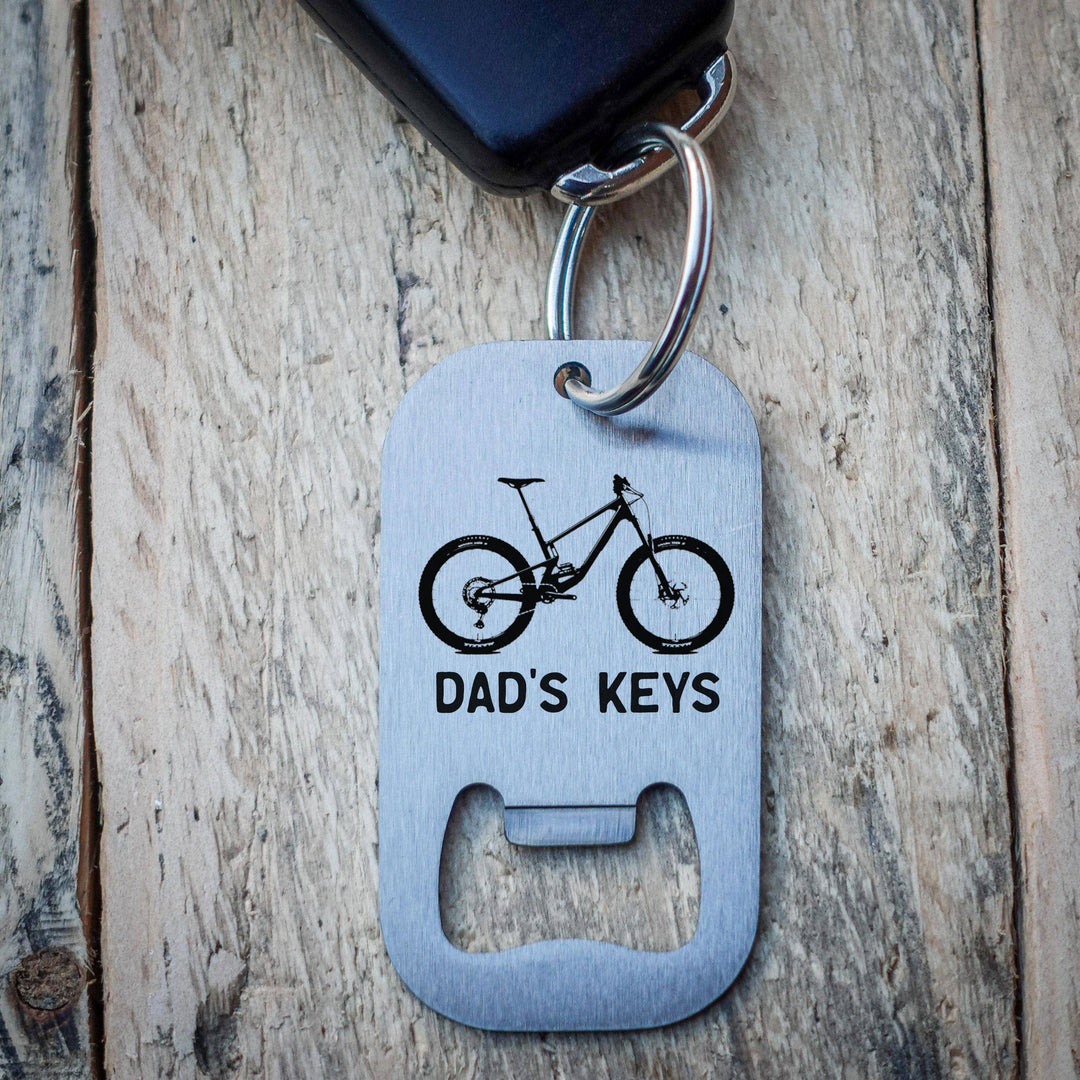 Dad's Keys Key Ring Bottle Opener -Mountain Bike - MTB
