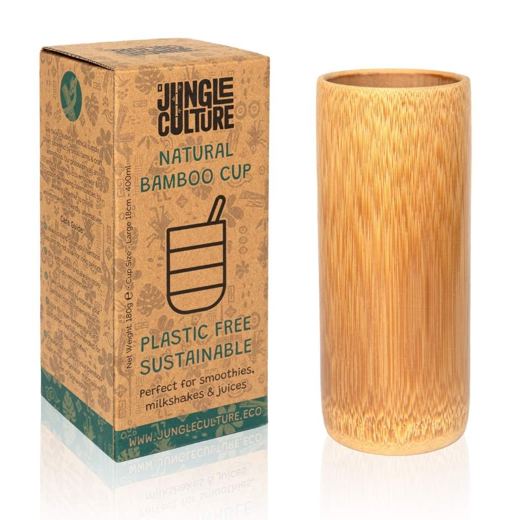 Bamboo Cup - Plastic-free Wooden Bamboo Cups (17oz / 500ml)