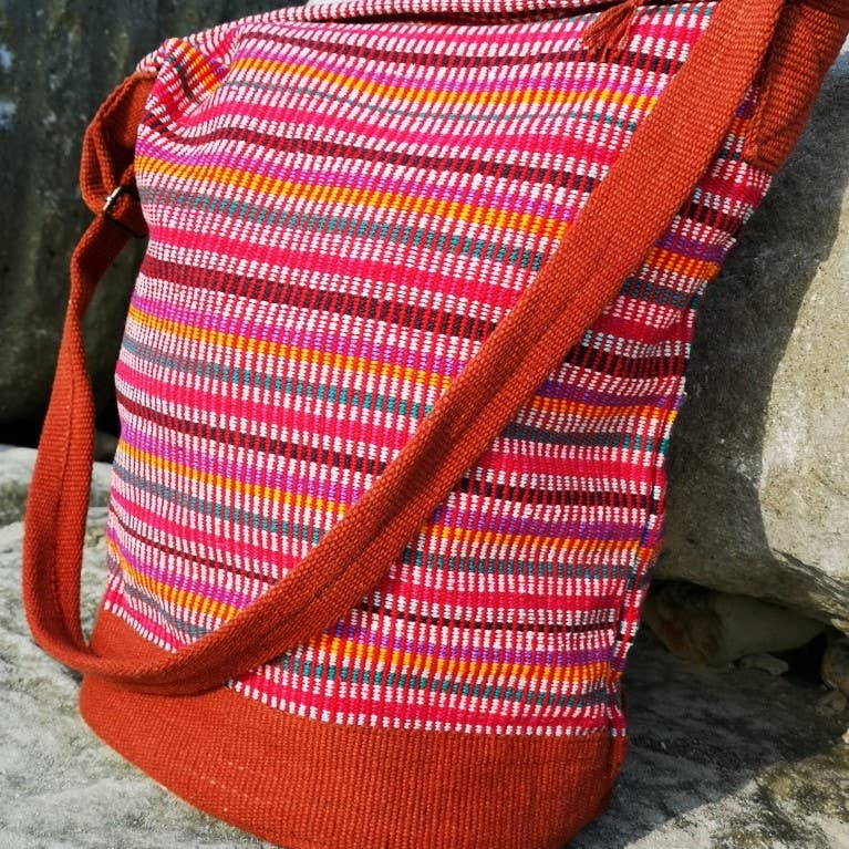Boho Cross Body Bag: Red