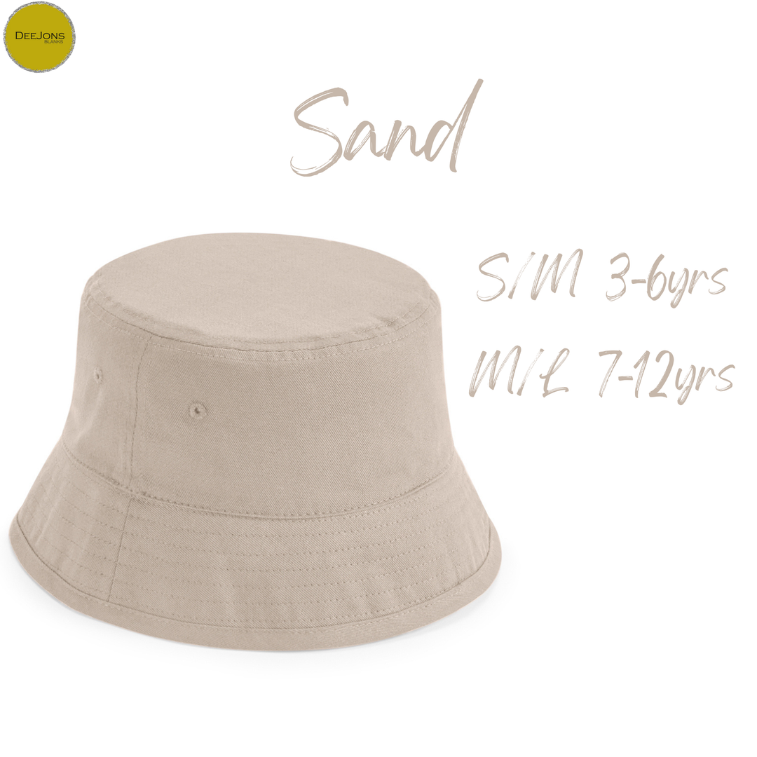 Sand Kids Organic Cotton Bucket Hat (3-6yrs / 7-12 yrs)