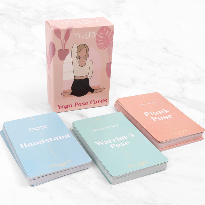 Myga’s Yoga Pose Cards, with 70 different illustrated poses to aid you on your yoga &amp; mindfulness journey