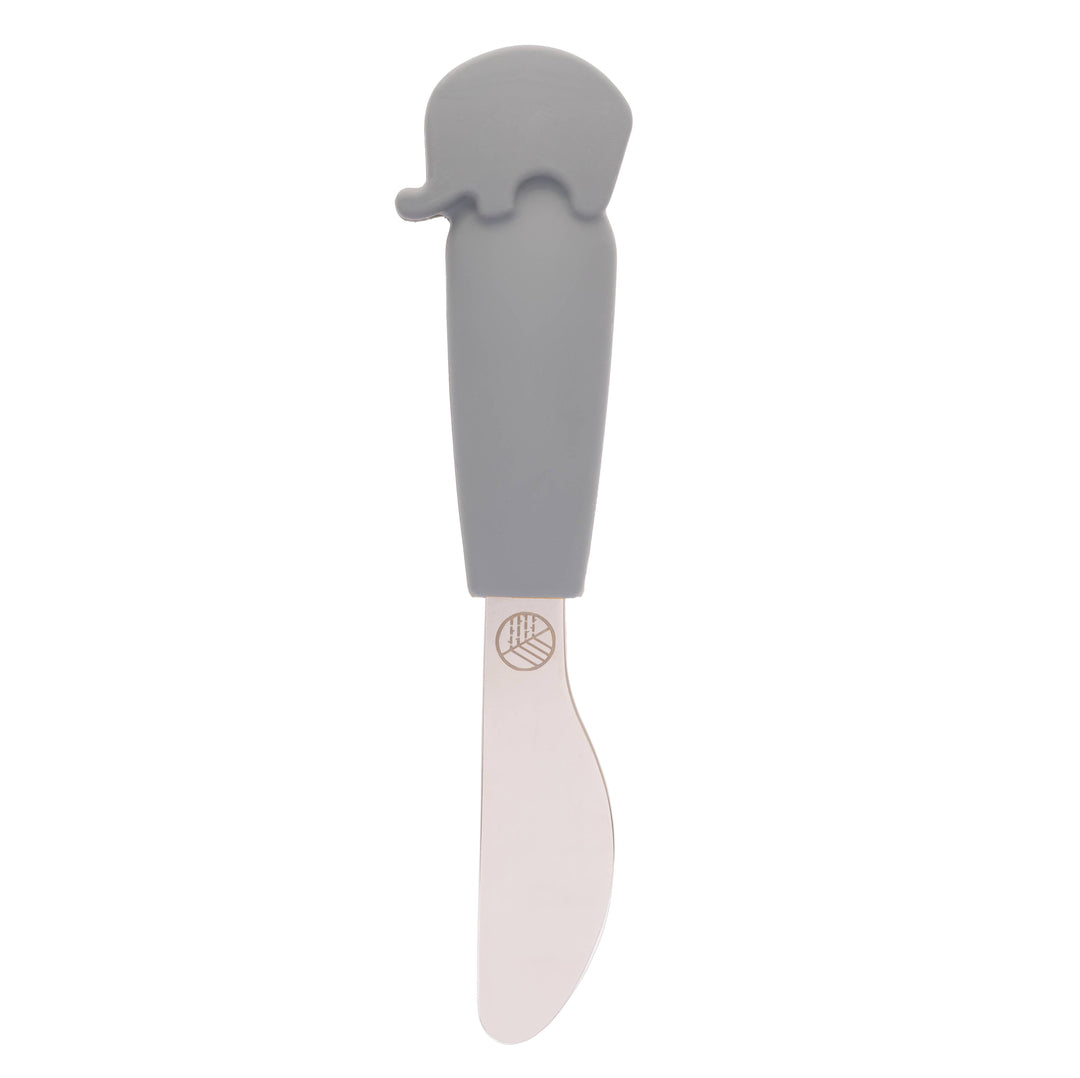 First cutlery three-piece cutlery set with elephant shape handles for kids with a spoon, fork and knife 