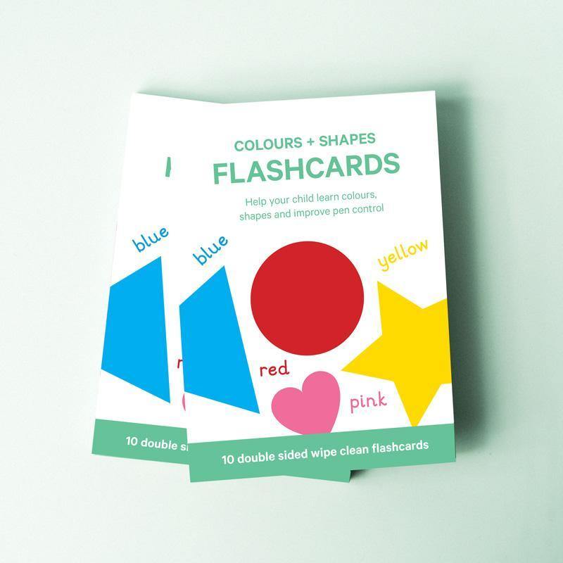 Children's Wipe-able Colour & Shape Flashcards