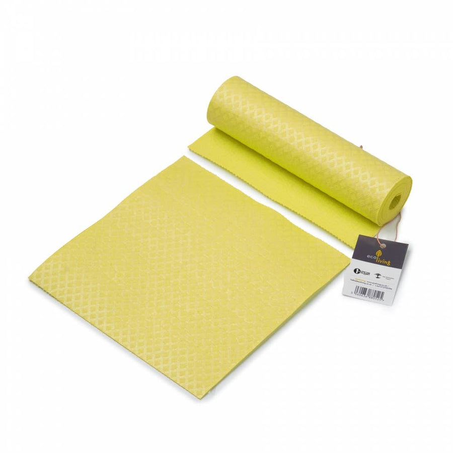 Compostable and sponge kitchen roll. Made in Europe. 12 sheets separated with a perforated line for easy removal of each sheet