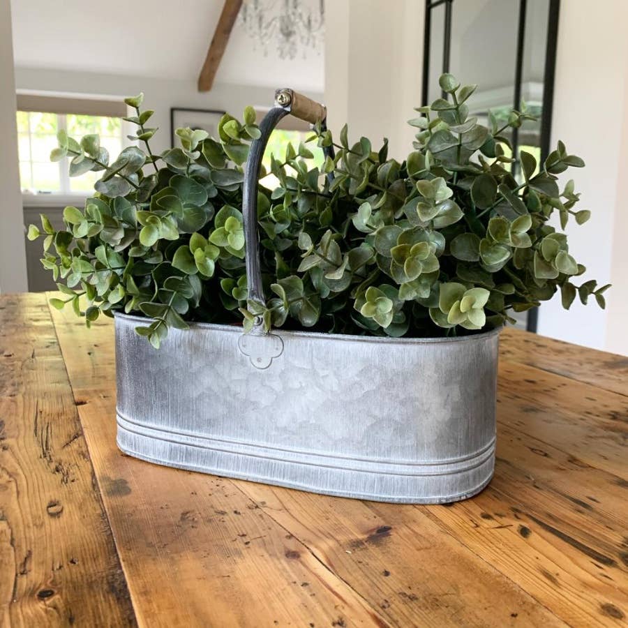 Distressed Metal Trug, 26cm