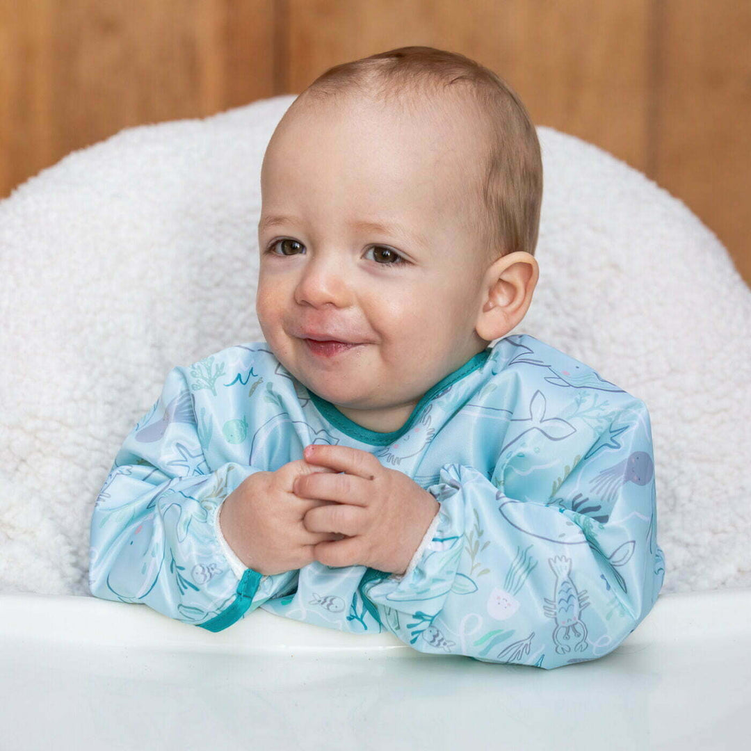 Under The Sea Sleeved Bib - Made from Recycled Polyester