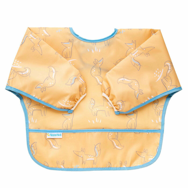 Friendly Fox Sleeved Bib - Made from Recycled Polyester