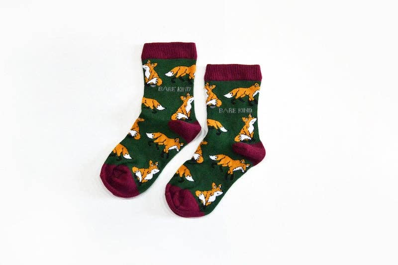 Kids Bamboo Socks - Fox (Sizes 3-12 years)