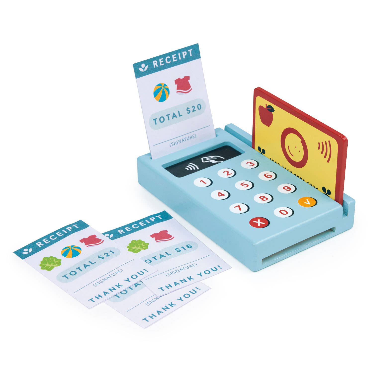 Kids Wooden Toy Card Machine