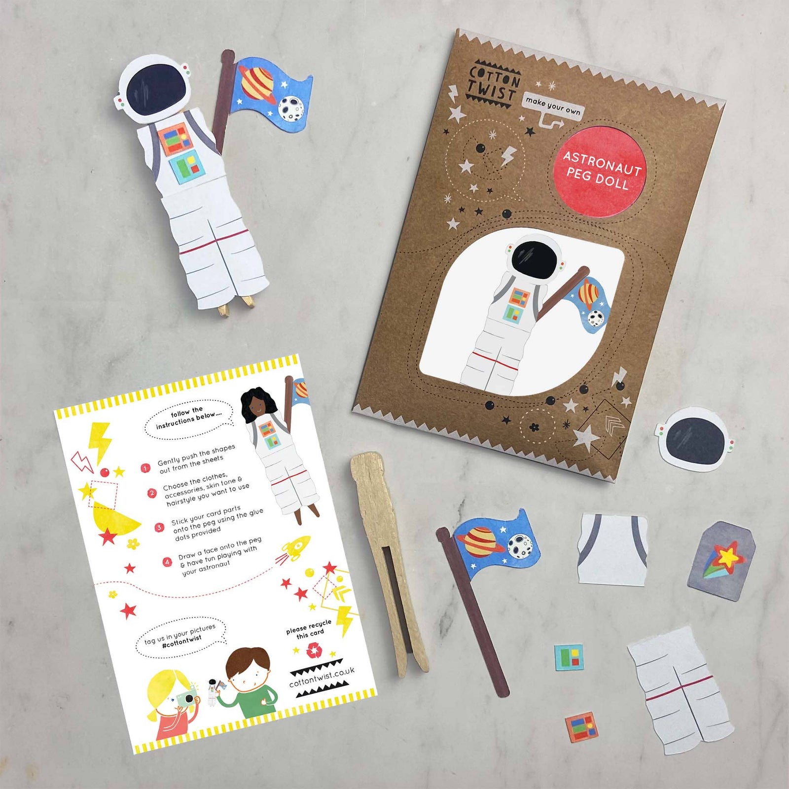 Make Your Own Astronaut Peg Doll - The Eco Boutique