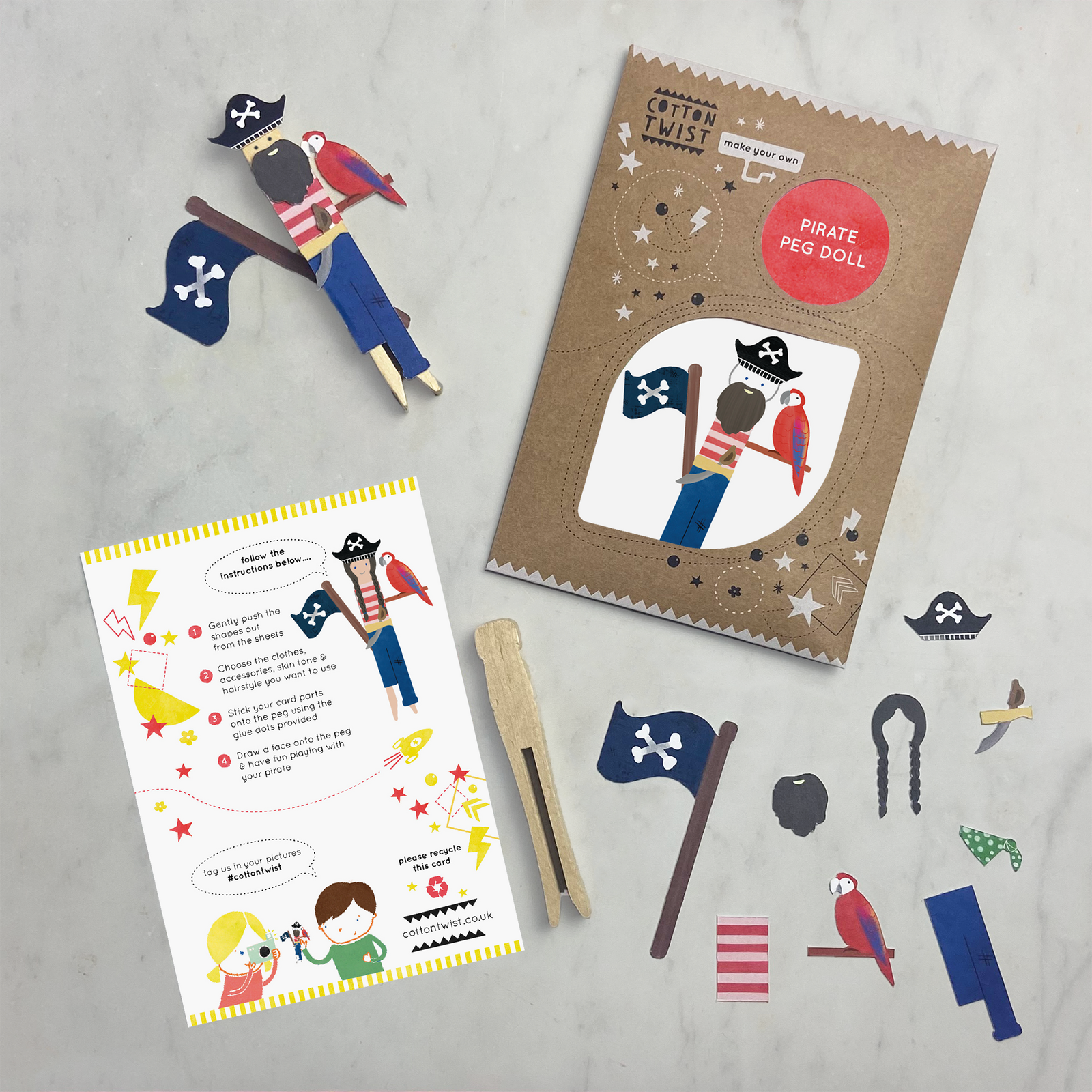 Make Your Own Pirate Peg Doll - The Eco Boutique 