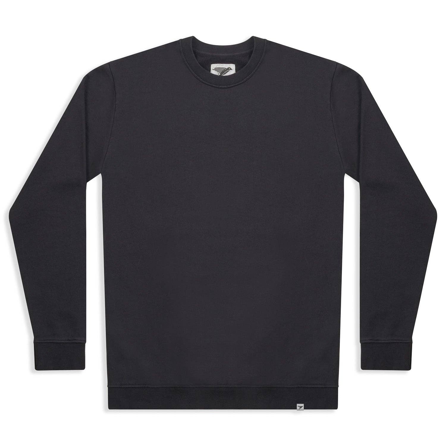 Organic sweatshirt from gots certified organic cotton in black.