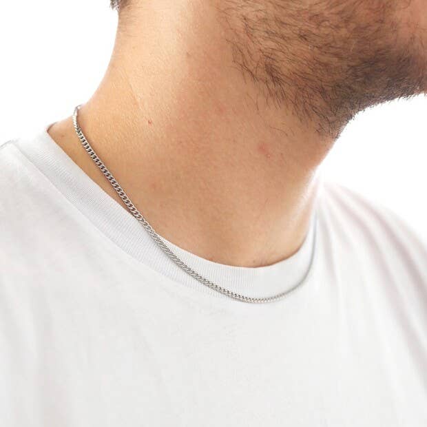 Mens stainless steel chain necklace.