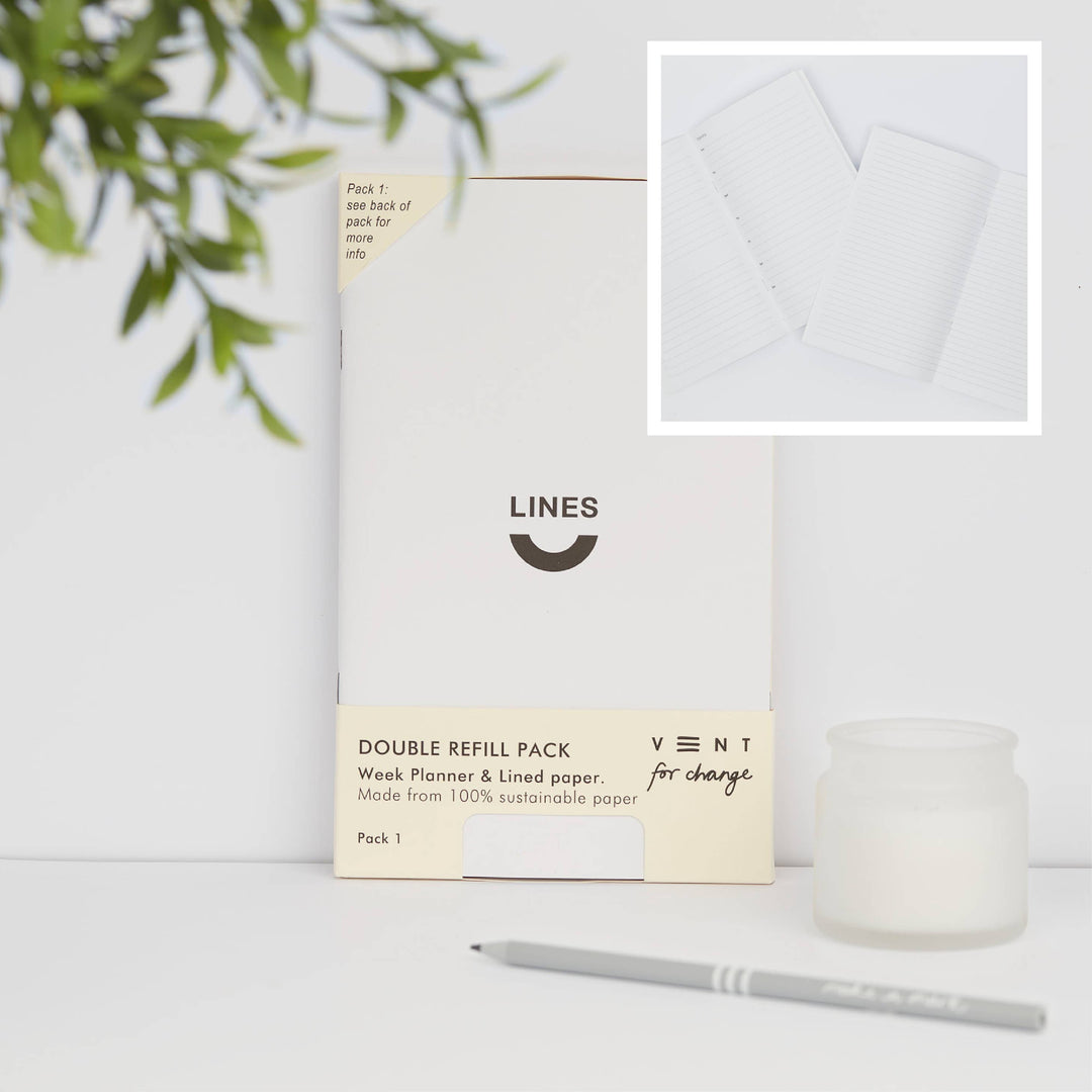 Planner/Journal Double Refill Pack 1. MyPlan and Lined Paper - The Eco Boutique 
