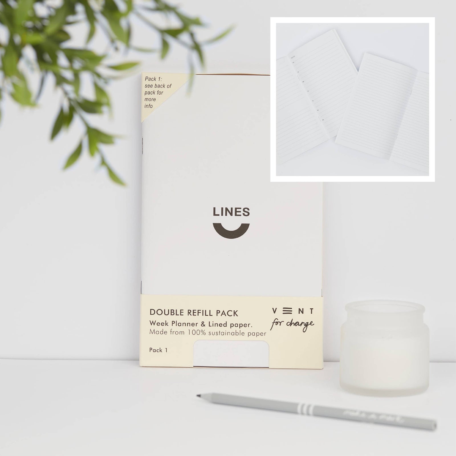 Planner/Journal Double Refill Pack 1. MyPlan and Lined Paper - The Eco Boutique 