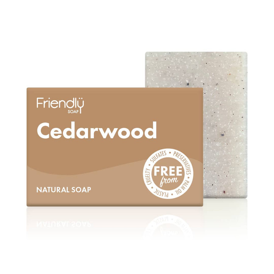 Natural Cedarwood soap bar.