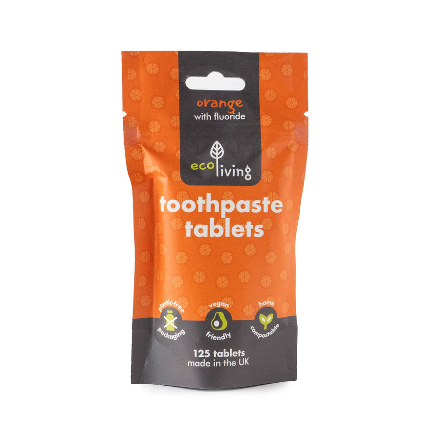 Toothpaste Tablets - Orange with Flouride -  Refill pack.