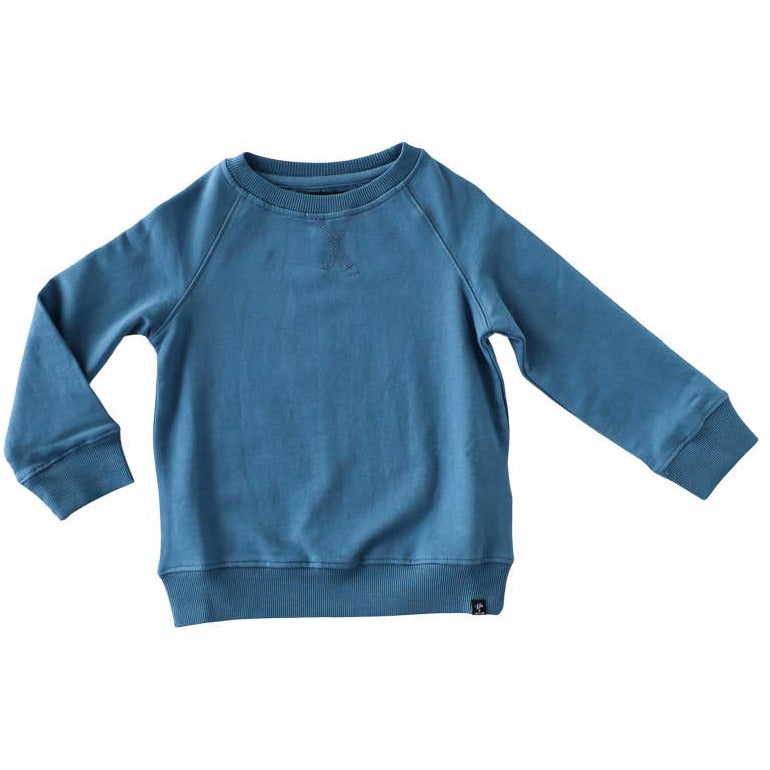 Baby & children's organic sweatshirt in blue.
