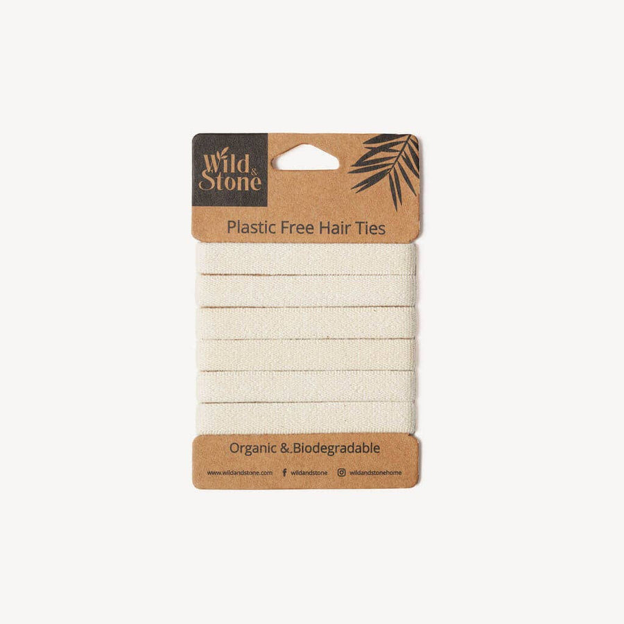 Plastic Free Blonde Hair ties- 6 Pack