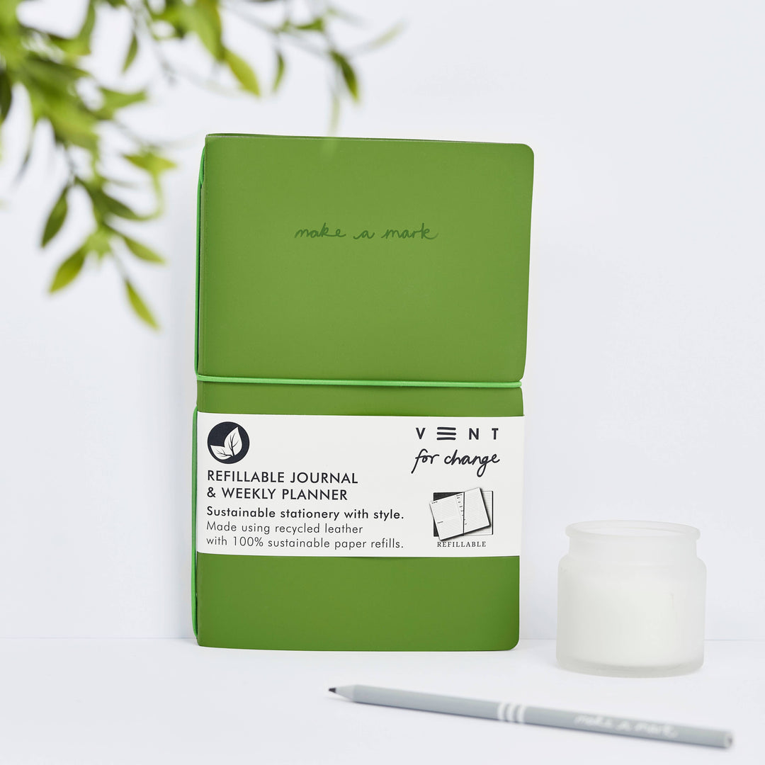 Recycled Leather Refillable - Green