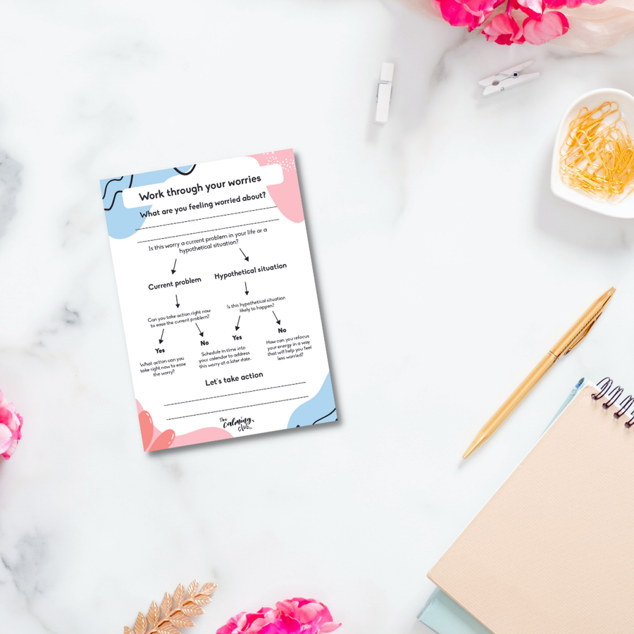 Self-care planner A6 - Work through your worries