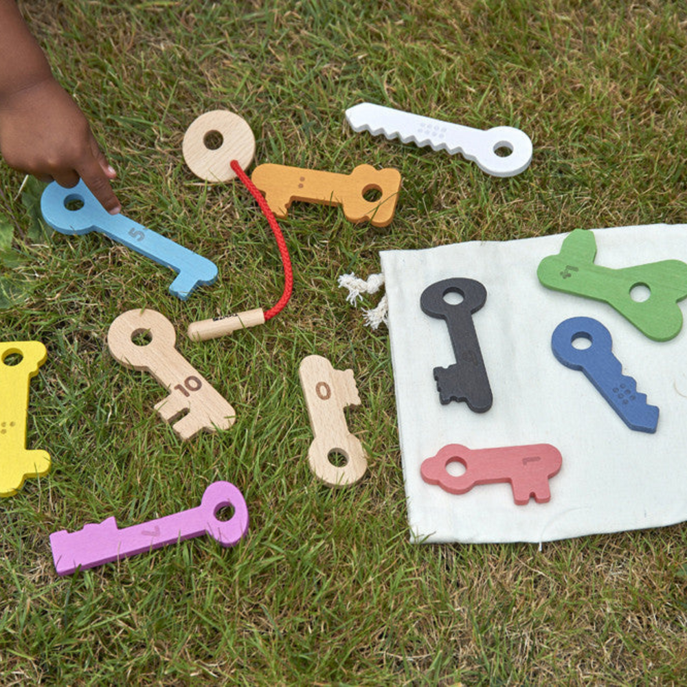 Rainbow Wooden Keys - Pk11 - The Eco Boutique