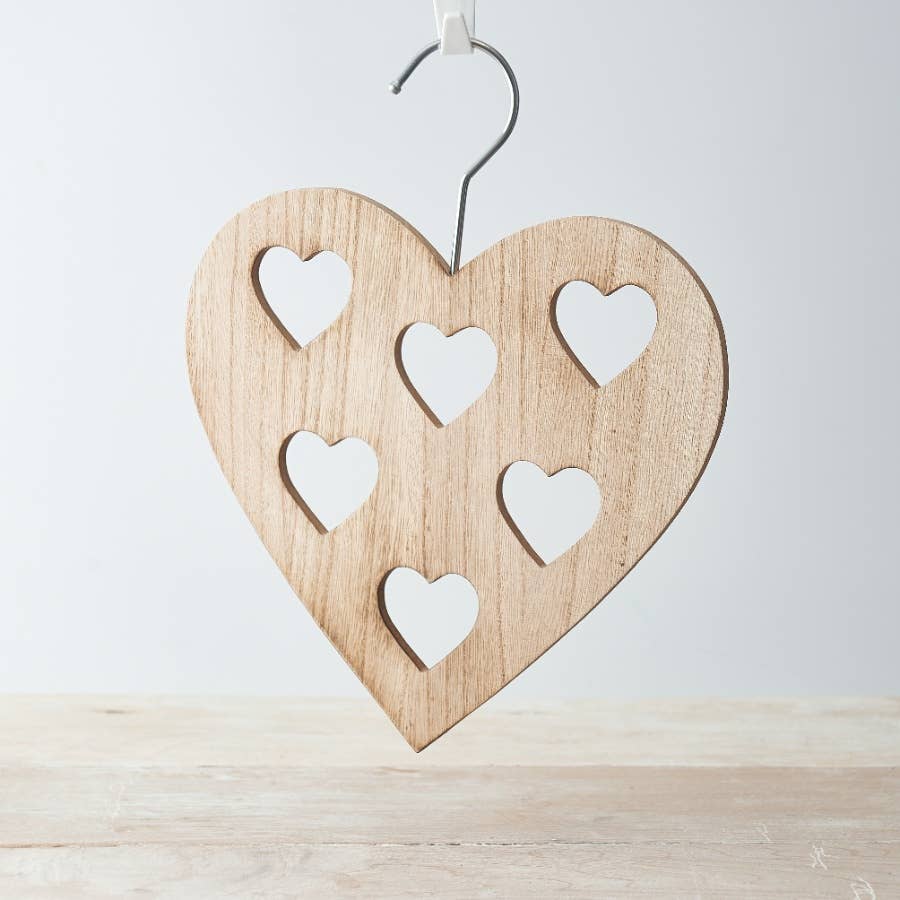 Wooden Scarf Hanger - Heart