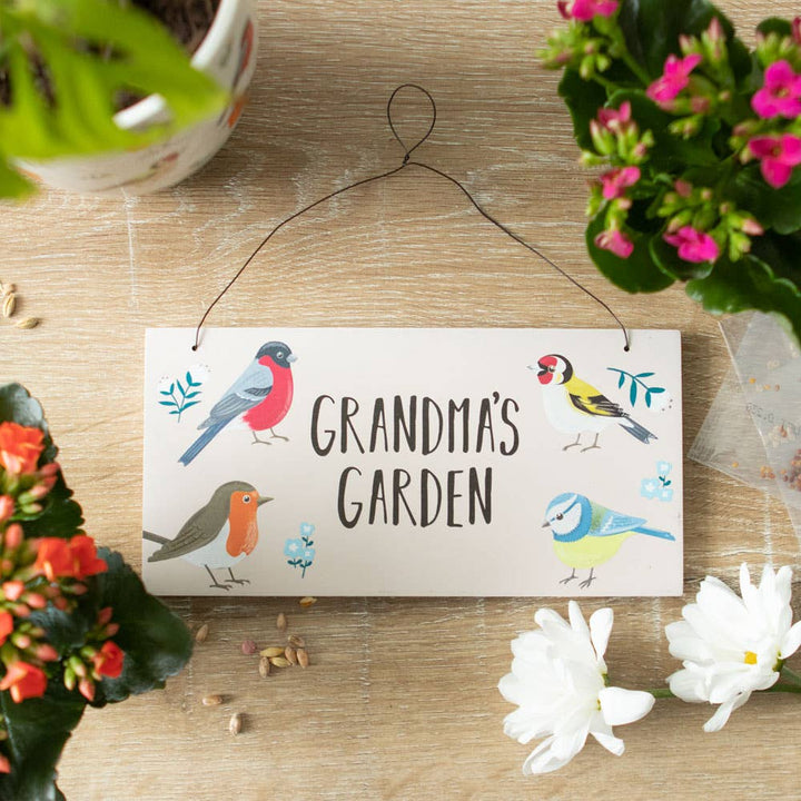 Grandma's Garden British Garden Birds Sign