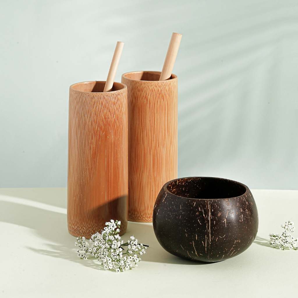 Bamboo Cup - Plastic-free Wooden Bamboo Cups (17oz / 500ml)