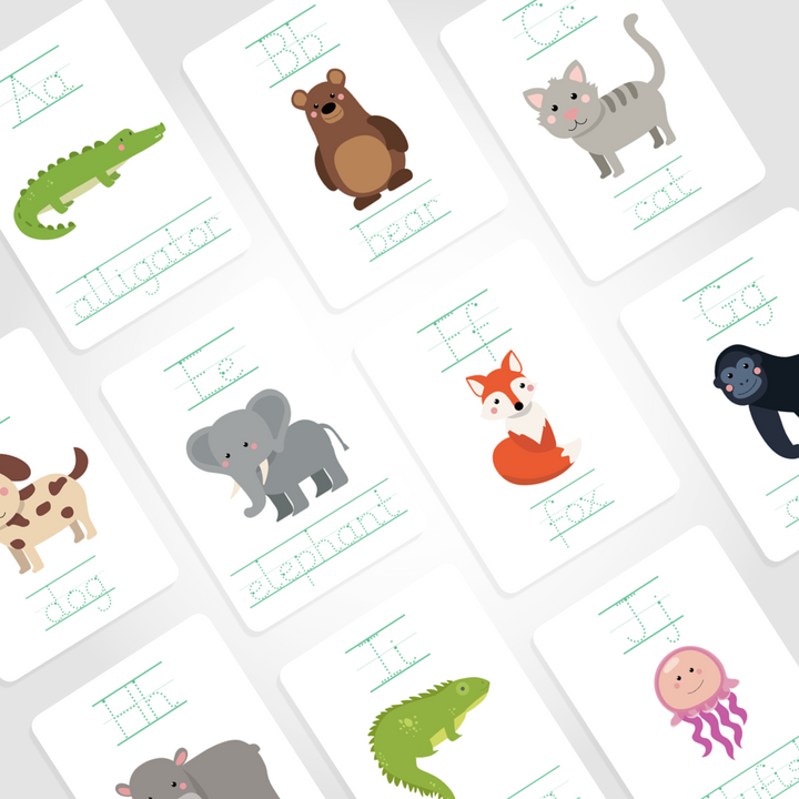 Baby & Toddler Animal Alphabet flashcards My Little Learner