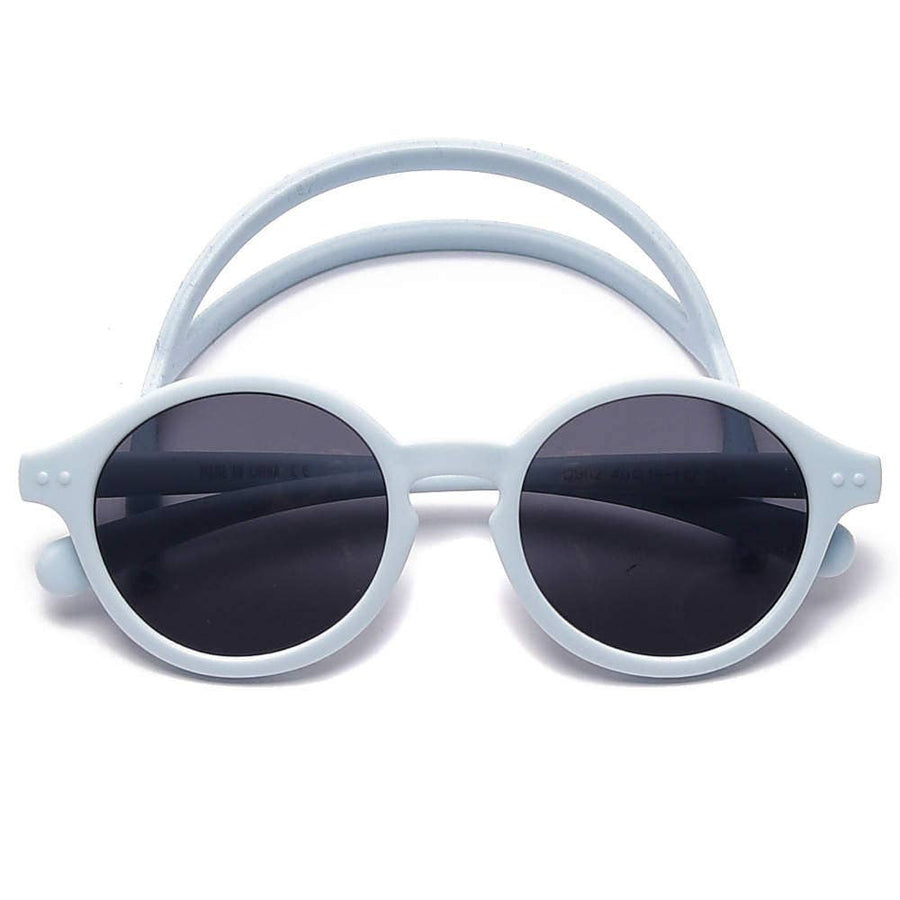 Baby and infant sunglasses with strap in blue