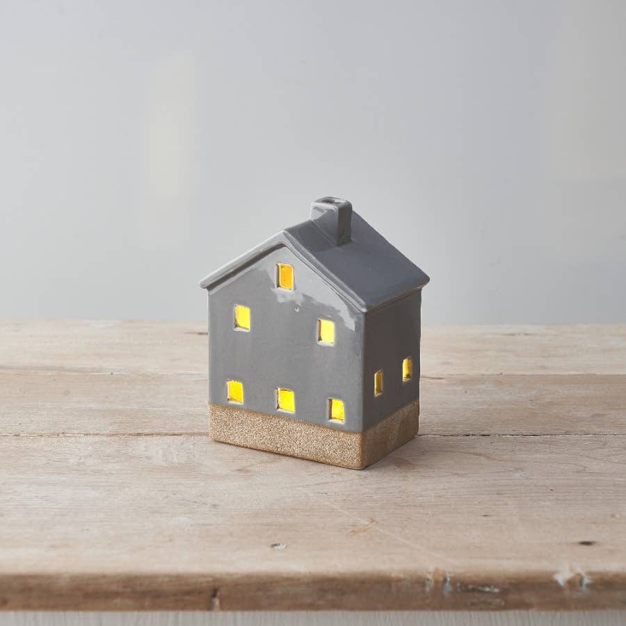 Light Up Grey House, 13.5cm - Eco Baby Box