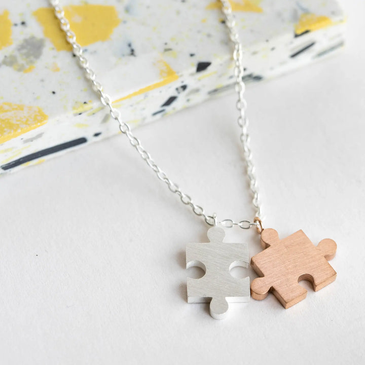 Never Be Apart Jigsaw Necklace