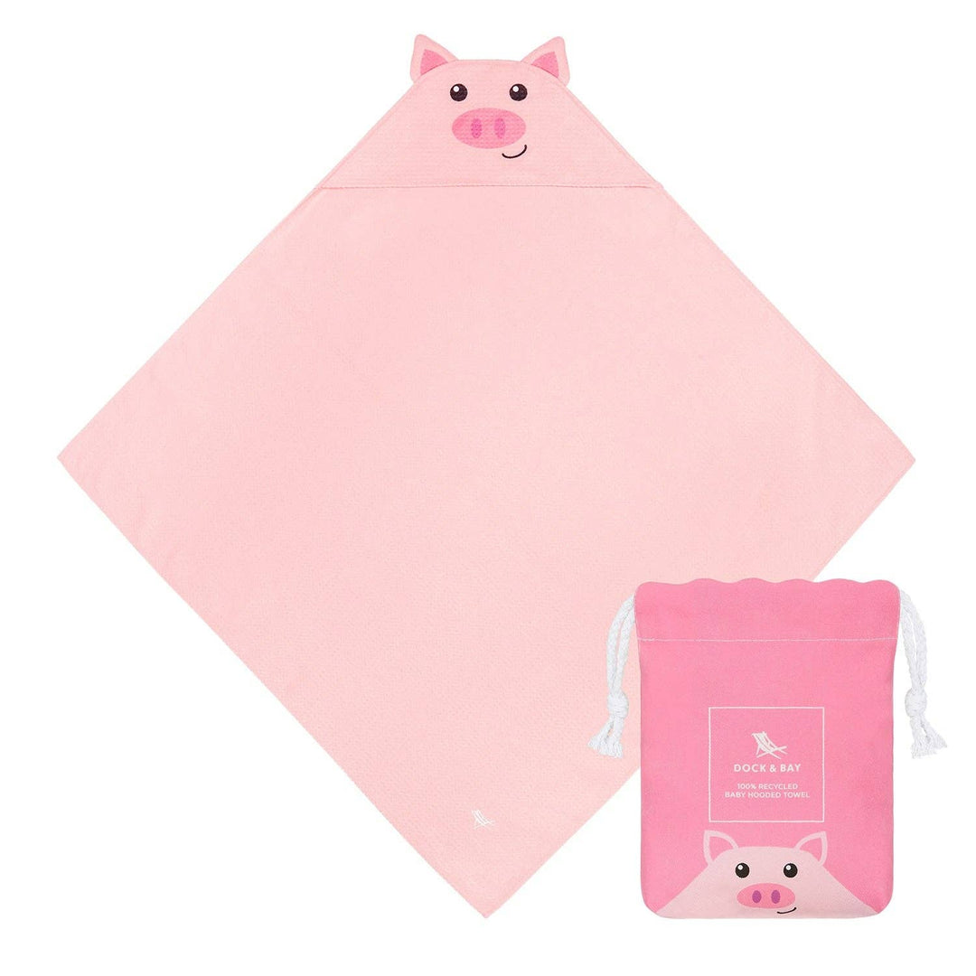 Hooded Towel - Animal - Parker Pig