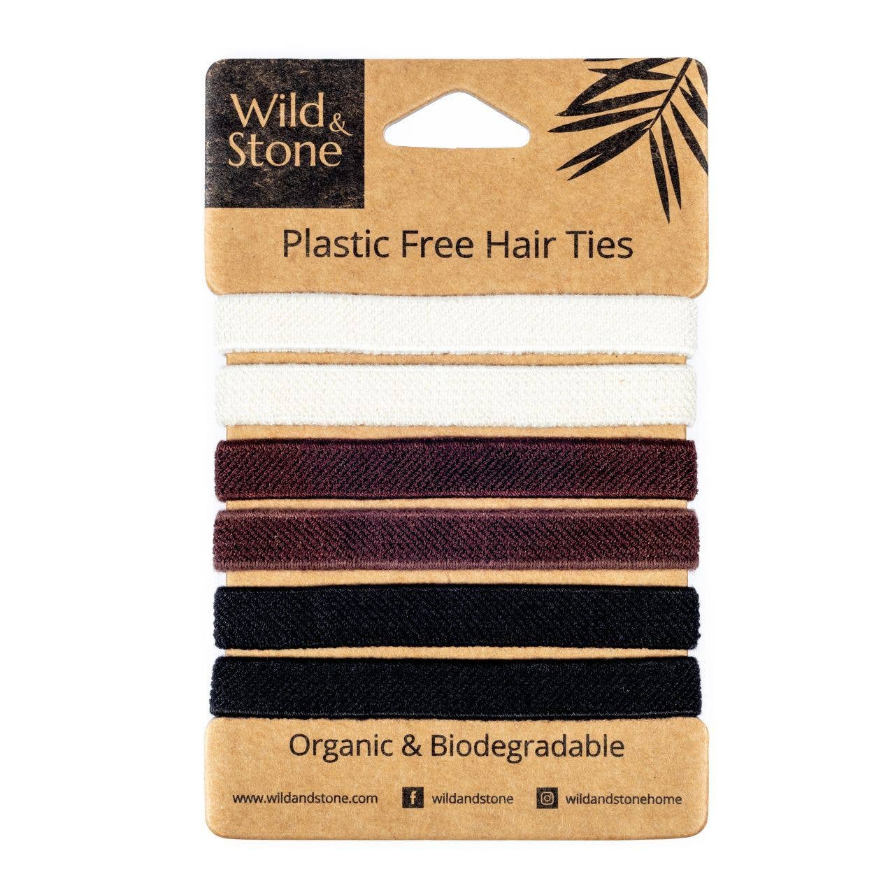 Hair Ties - Plastic Free - 6 Pack (Natural) - Eco Baby Box