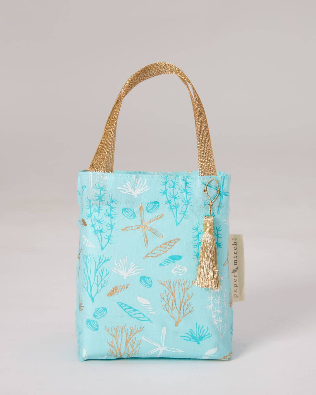 Reusable Fabric Gift Bags Tote Style - Marine