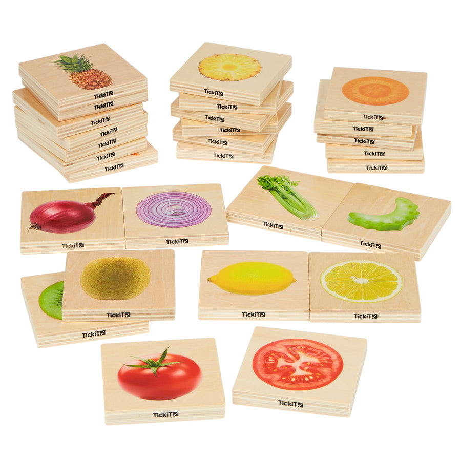 Educational Toys Fruit & Vegetable Match - Pk28 Tick It