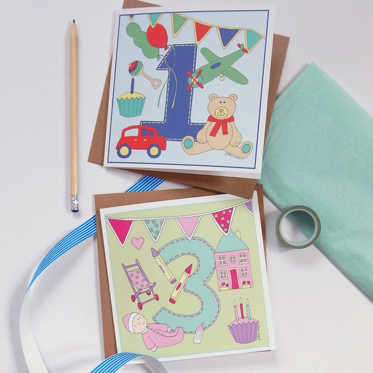 Gift Giving Birthday card no 1 little boy Emma Lawrence Designs
