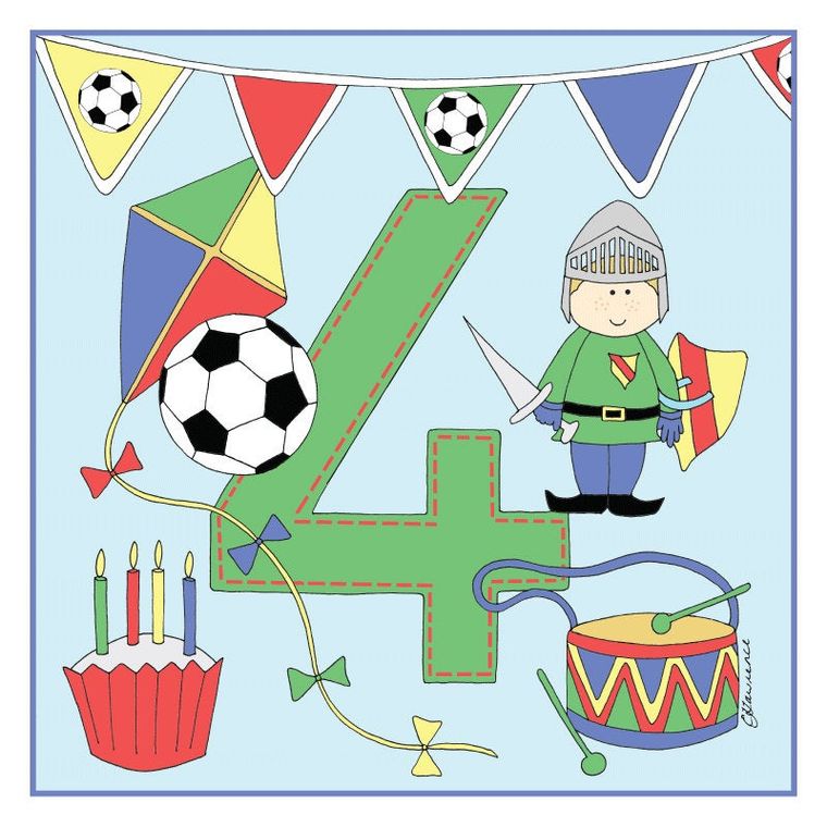 Gift Giving Birthday card no 4 little boy Emma Lawrence Designs