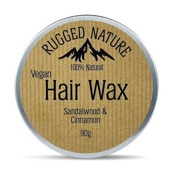 Hair Care Vegan Hair Wax, Rugged Nature 100% Natural, Sandalwood and Cinnamon - 90g Rugged Nature