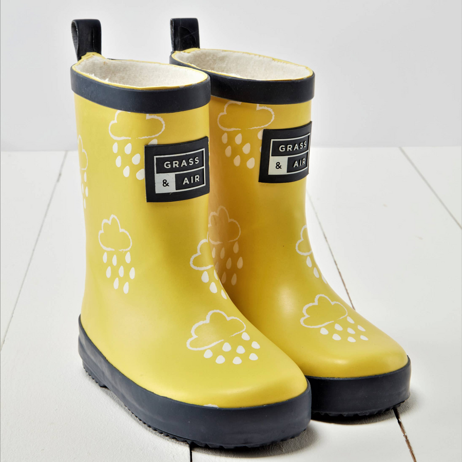 Yellow Cloud Junior Adventure Wellington Boots (+ boot bag) - Eco Baby Box