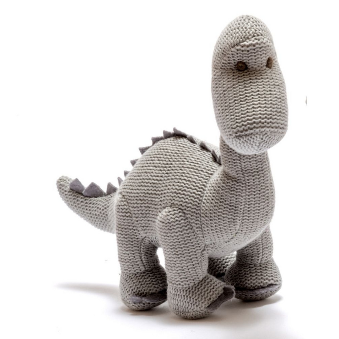 Knitted Diplodocus Dinosaur Toy (Organic Cotton)