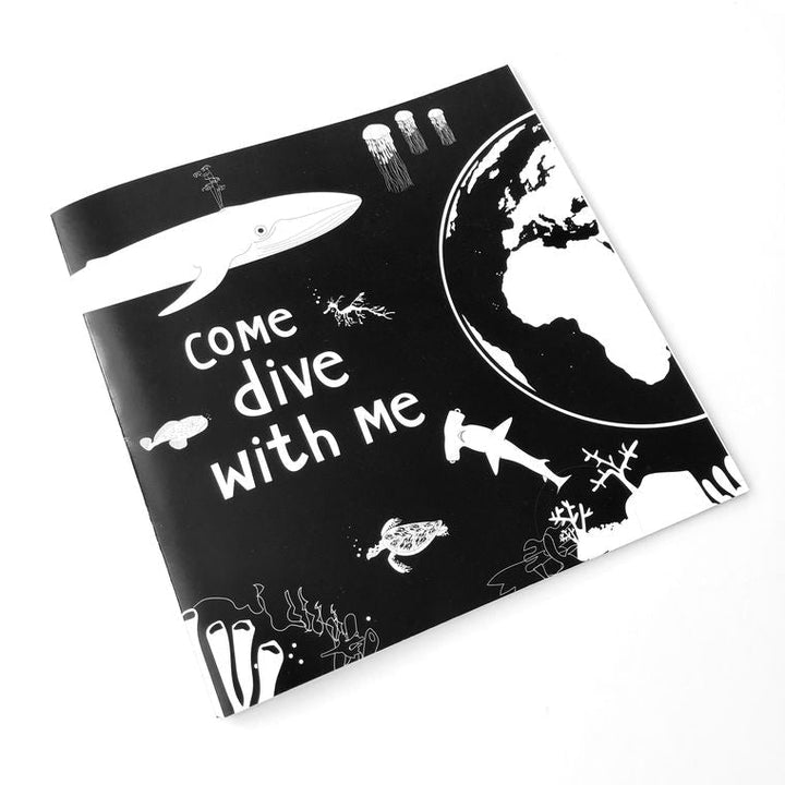 Print Books Come Dive With Me storybook Black & White Book Project
