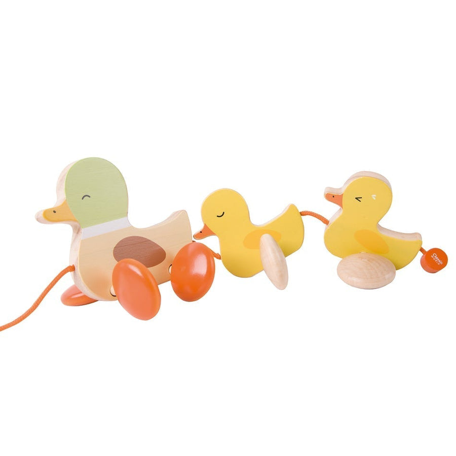 Baby & toddler wooden pull along duck toy by classic world.