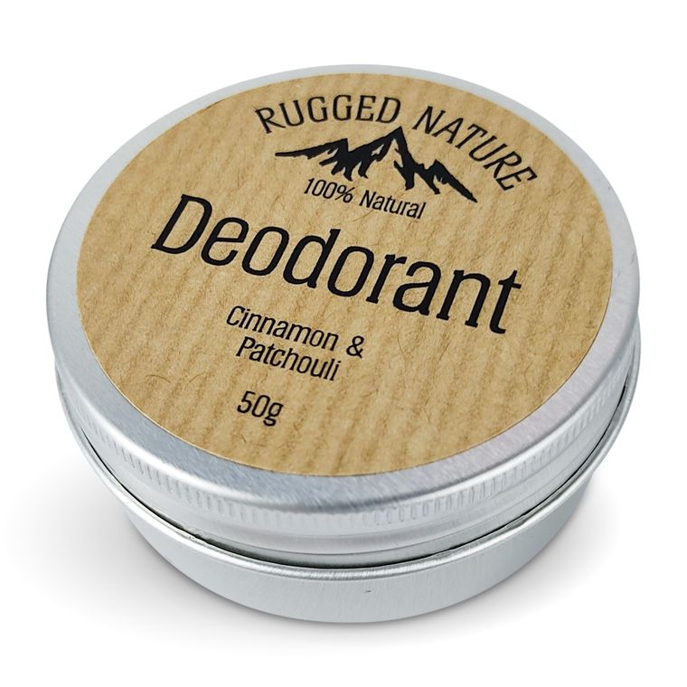 Skin Care Rugged Nature 100% Natural Deodorant, Cinnamon and Patchouli - 50g Rugged Nature