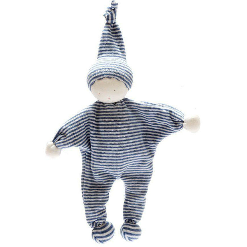 Soft Toys Organic Baby comforter - Blue & White Stripes Under The Nile