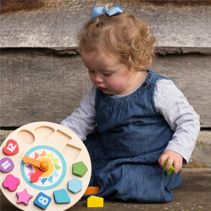 Children's wooden Tic-Tac Clock Game by classic world.