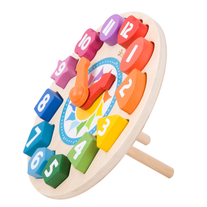 Children's wooden Tic-Tac Clock Game by classic world.